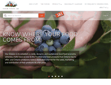 Tablet Screenshot of 100kmfoods.com